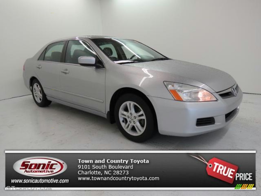 2007 Accord EX-L Sedan - Alabaster Silver Metallic / Gray photo #1