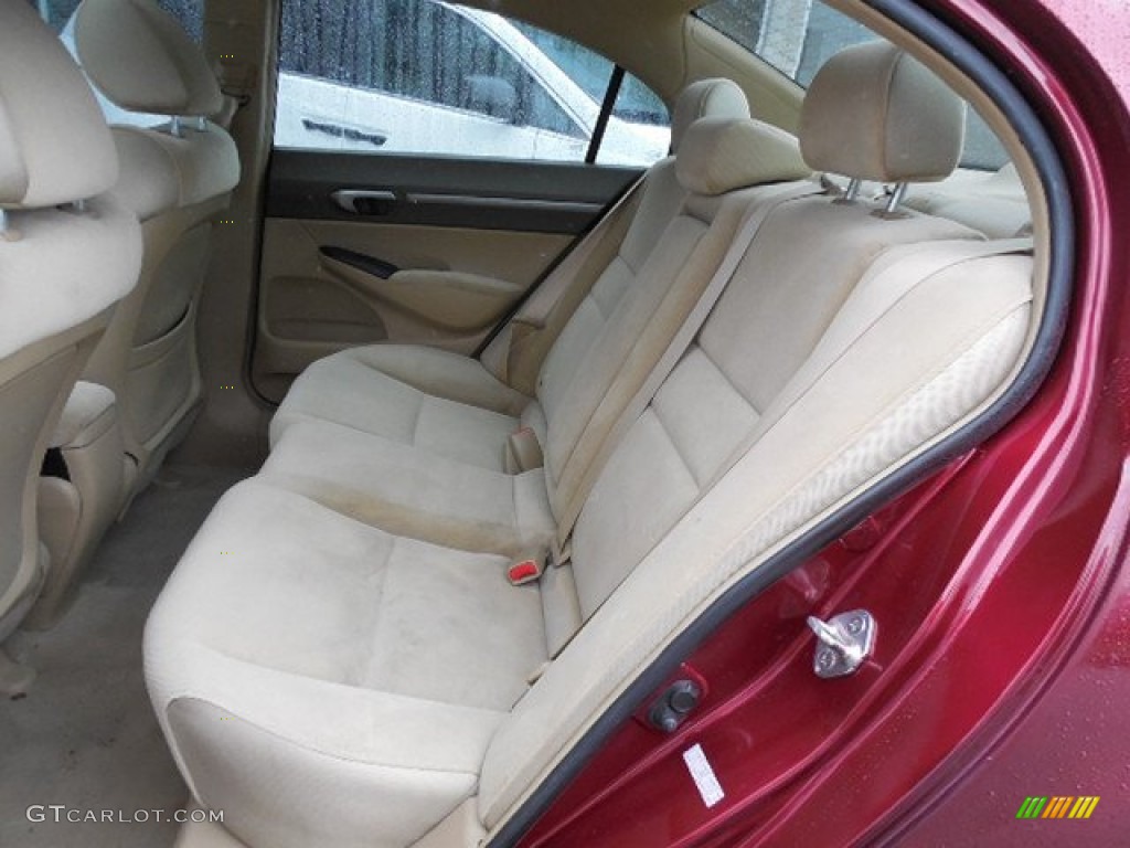 2008 Civic EX Sedan - Tango Red Pearl / Ivory photo #10
