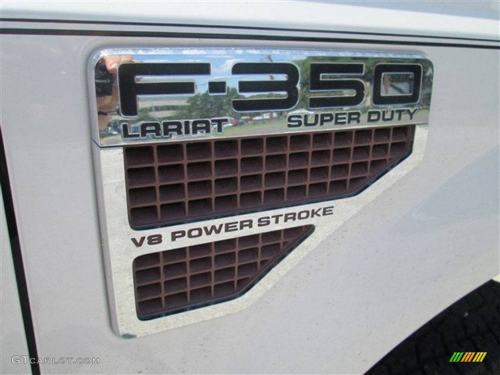 2010 F350 Super Duty Lariat Crew Cab 4x4 - White Platinum Metallic Tri-Coat / Ebony photo #2