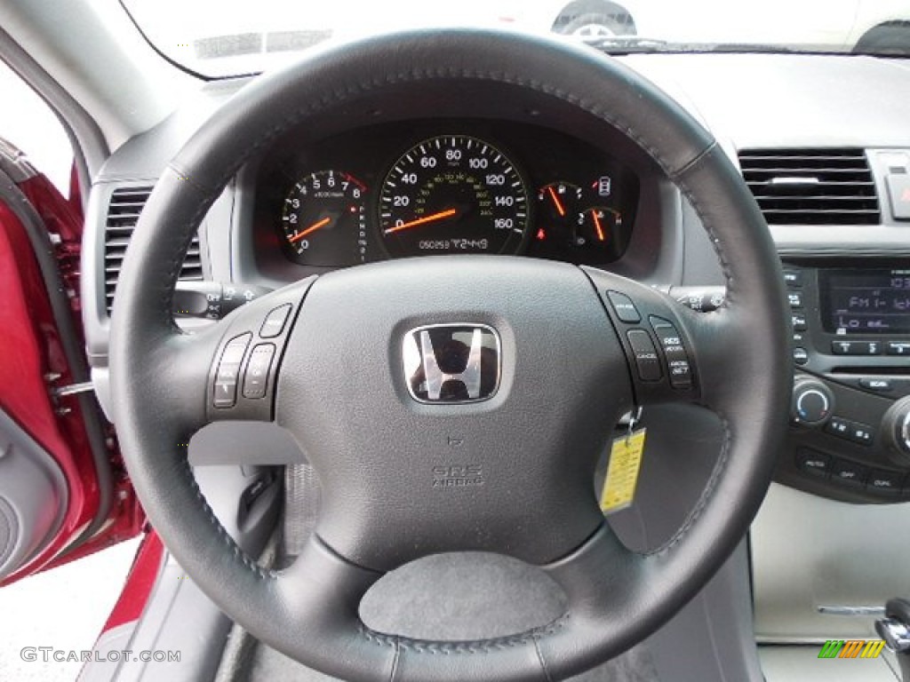 2005 Honda Accord EX-L Sedan Gray Steering Wheel Photo #82116115