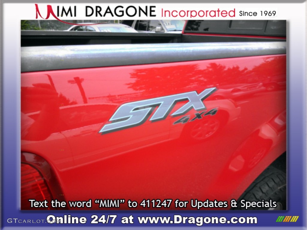 2004 F150 STX SuperCab 4x4 - Bright Red / Medium Graphite photo #14