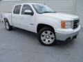 2008 Summit White GMC Sierra 1500 SLE Crew Cab  photo #2