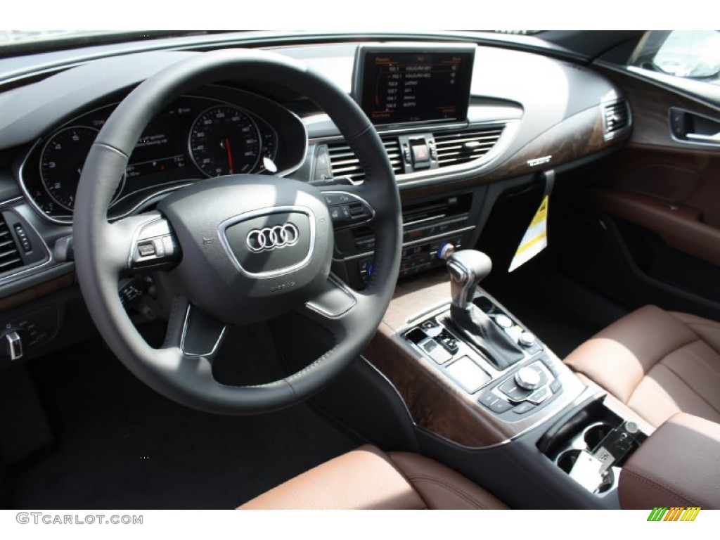 2013 A7 3.0T quattro Prestige - Havanna Black Metallic / Nougat Brown photo #13
