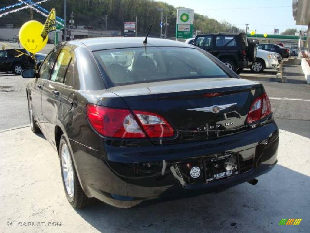 2007 Sebring Touring Sedan - Brilliant Black Crystal Pearl / Dark Slate Gray/Light Slate Gray photo #2