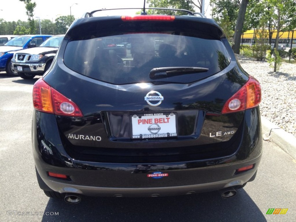 2009 Murano LE AWD - Super Black / Beige photo #6