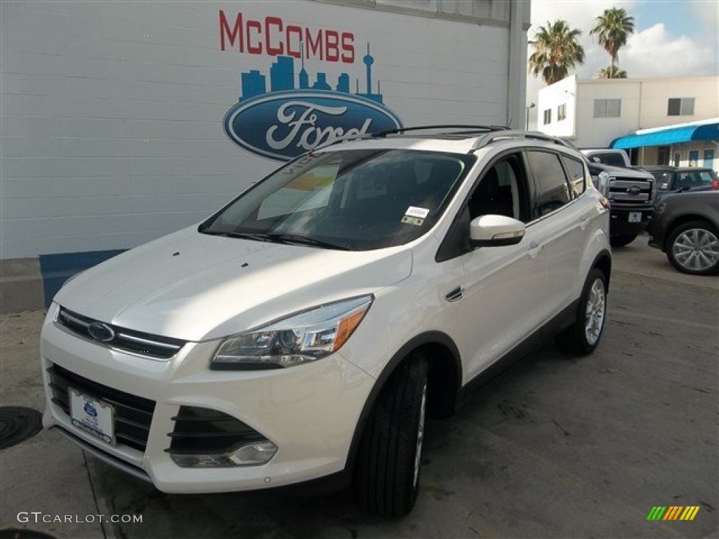 2013 Escape Titanium 2.0L EcoBoost - White Platinum Metallic Tri-Coat / Charcoal Black photo #2