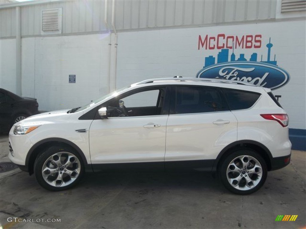 2013 Escape Titanium 2.0L EcoBoost - White Platinum Metallic Tri-Coat / Charcoal Black photo #3