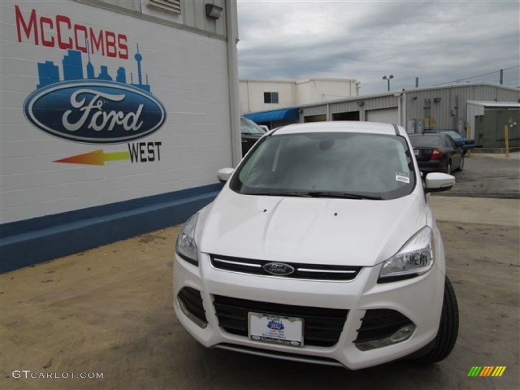 2013 Escape SEL 1.6L EcoBoost - White Platinum Metallic Tri-Coat / Medium Light Stone photo #1