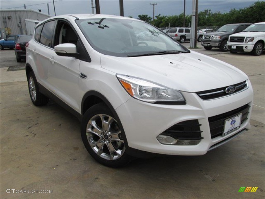 2013 Escape SEL 1.6L EcoBoost - White Platinum Metallic Tri-Coat / Medium Light Stone photo #8