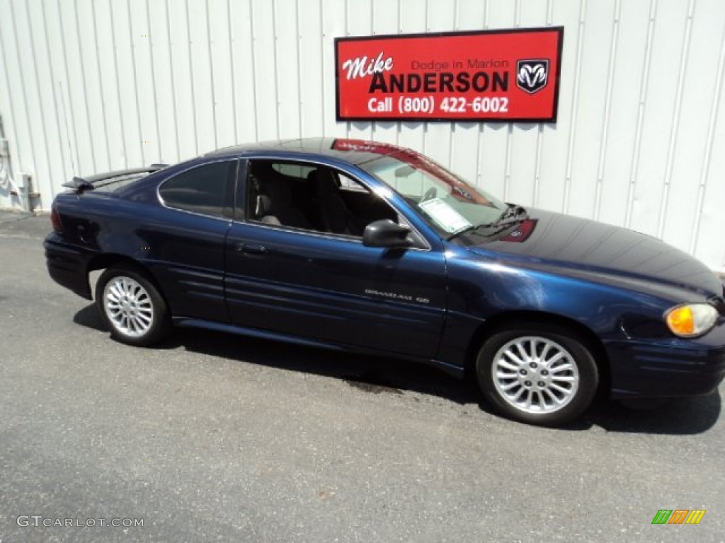 2001 Grand Am SE Coupe - Navy Blue Metallic / Dark Pewter photo #2