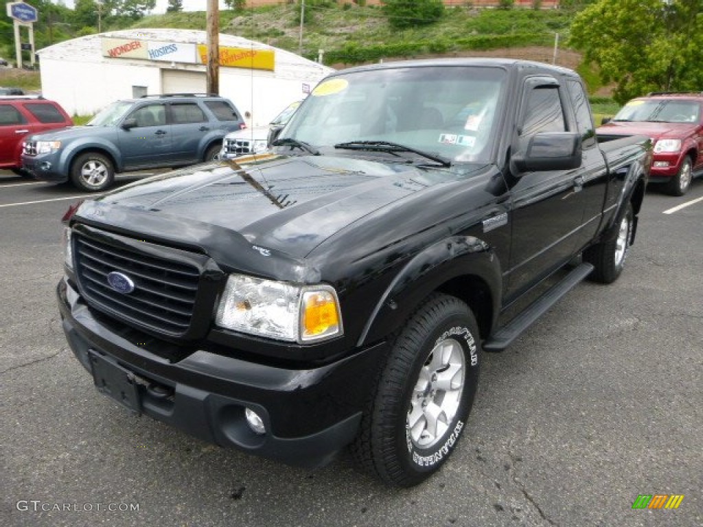 Black 2009 Ford Ranger Sport SuperCab 4x4 Exterior Photo #82125866