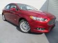 2013 Ruby Red Metallic Ford Fusion Hybrid SE  photo #2