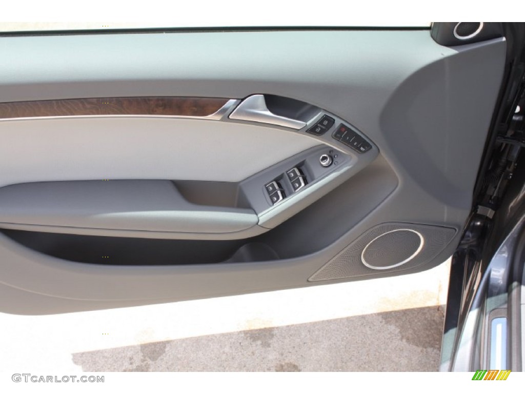 2013 Audi A5 2.0T Cabriolet Titanium Grey/Steel Grey Door Panel Photo #82126531