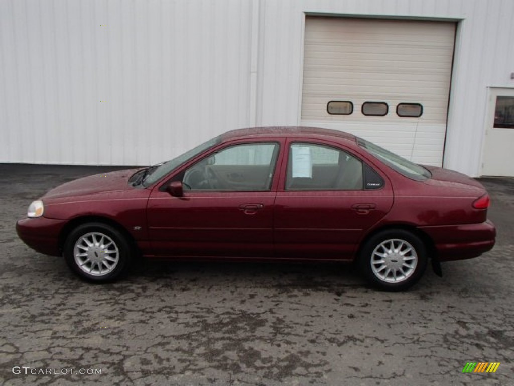 1999 Contour SE - Cabernet Red Metallic / Medium Dark Prairie Tan photo #1