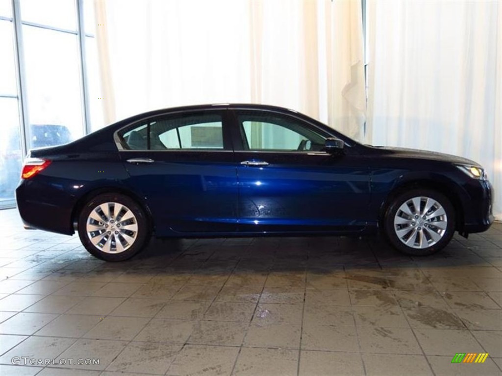 2013 Accord EX Sedan - Obsidian Blue Pearl / Gray photo #2