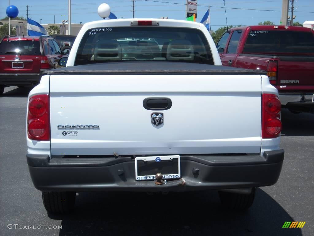 2005 Dakota ST Quad Cab - Bright White / Medium Slate Gray photo #4