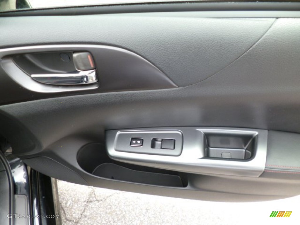 2012 Subaru Impreza WRX 4 Door WRX Carbon Black Door Panel Photo #82127962