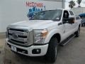 2013 White Platinum Tri-Coat Ford F250 Super Duty Platinum Crew Cab 4x4  photo #2