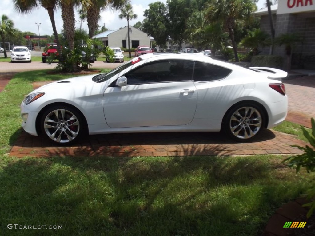 2013 Genesis Coupe 3.8 Track - White Satin Pearl / Black Leather photo #2