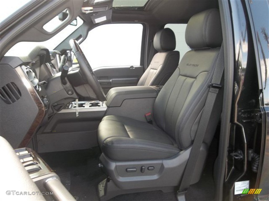 2013 F250 Super Duty Platinum Crew Cab 4x4 - Tuxedo Black Metallic / Platinum Black Leather photo #22