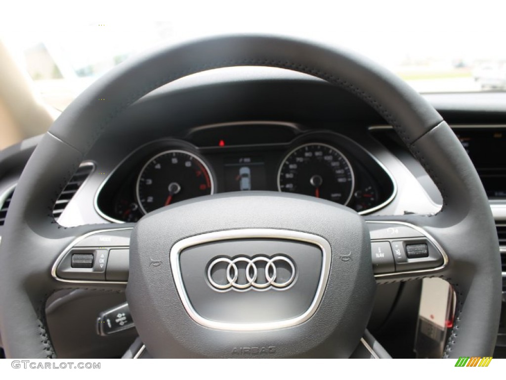 2013 Audi Allroad 2.0T quattro Avant Velvet Beige Steering Wheel Photo #82132291