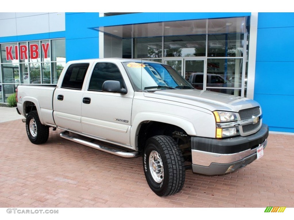 2004 Silverado 2500HD LS Crew Cab 4x4 - Silver Birch / Dark Charcoal photo #10