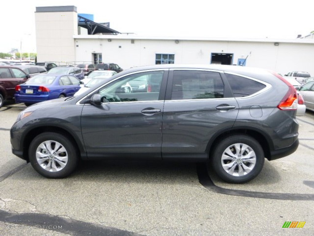 2013 CR-V EX AWD - Polished Metal Metallic / Gray photo #6