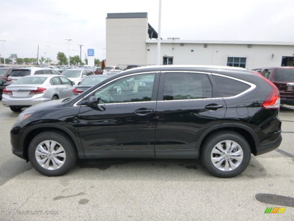 2013 CR-V EX-L AWD - Crystal Black Pearl / Black photo #6