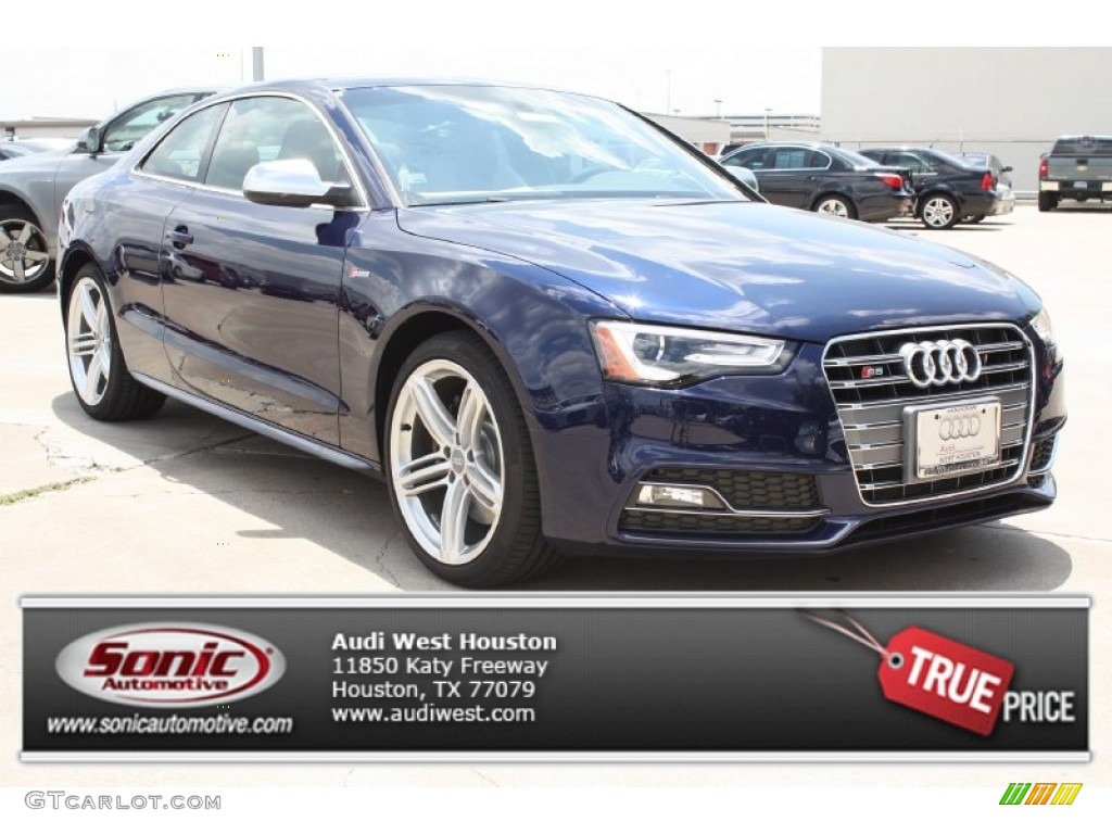 2013 S5 3.0 TFSI quattro Coupe - Moonlight Blue Metallic / Black/Lunar Silver photo #1