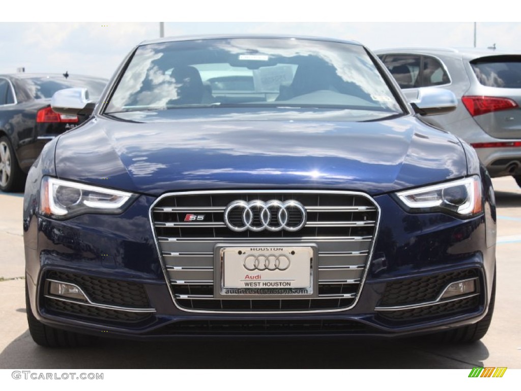 2013 S5 3.0 TFSI quattro Coupe - Moonlight Blue Metallic / Black/Lunar Silver photo #2