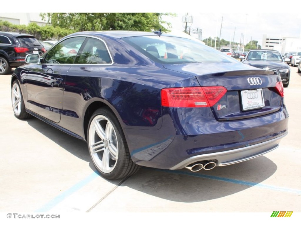 2013 S5 3.0 TFSI quattro Coupe - Moonlight Blue Metallic / Black/Lunar Silver photo #7