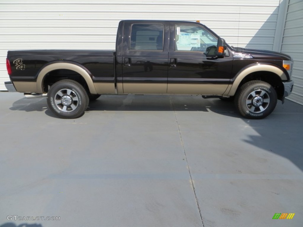 2013 F250 Super Duty Lariat Crew Cab 4x4 - Kodiak Brown Metallic / Adobe photo #3