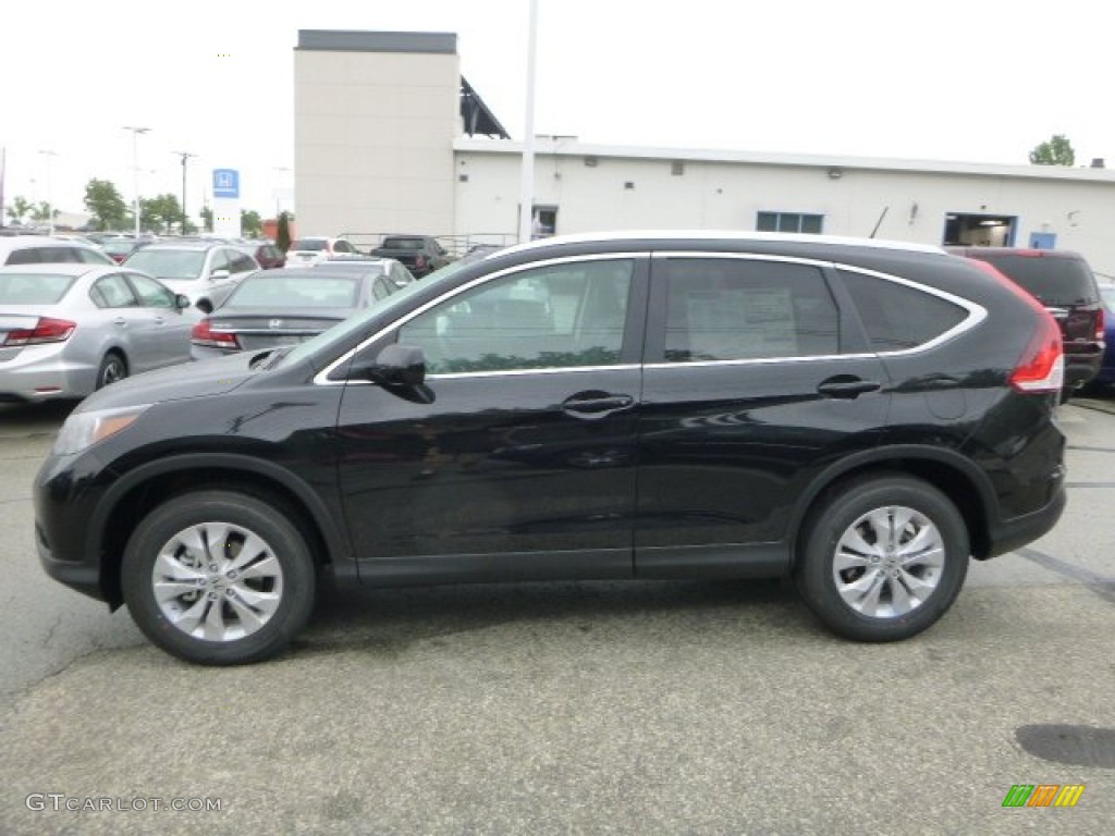 2013 CR-V EX-L AWD - Crystal Black Pearl / Black photo #6