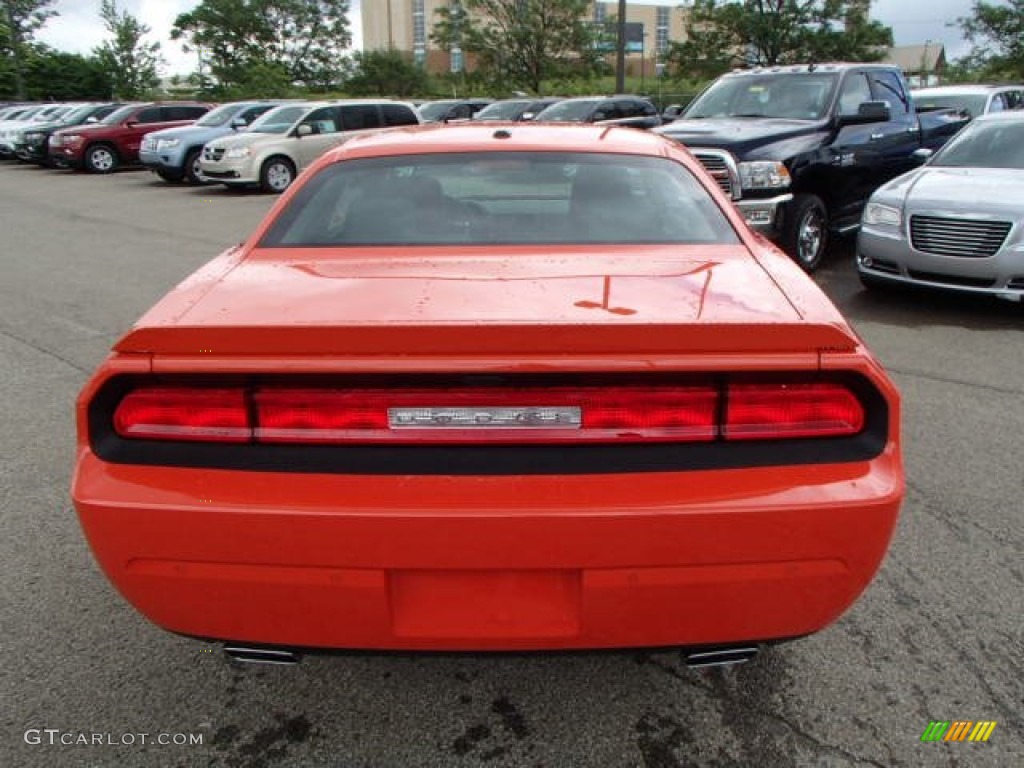 2013 Challenger R/T Plus - Hemi Orange Pearl / Dark Slate Gray photo #7