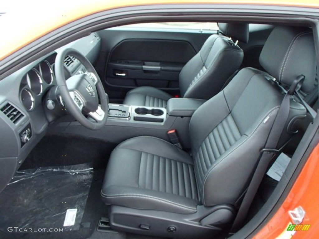 2013 Challenger R/T Plus - Hemi Orange Pearl / Dark Slate Gray photo #11