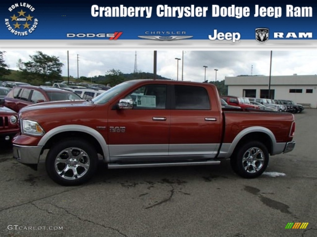 2013 1500 Laramie Crew Cab 4x4 - Copperhead Pearl / Black photo #1