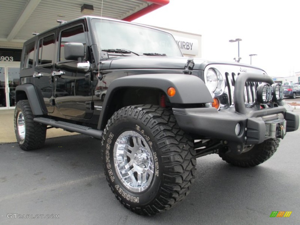 2008 Wrangler Unlimited Rubicon 4x4 - Black / Dark Slate Gray/Med Slate Gray photo #1