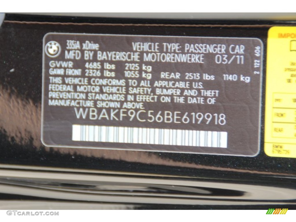 2011 3 Series 335i xDrive Coupe - Black Sapphire Metallic / Saddle Brown Dakota Leather photo #32