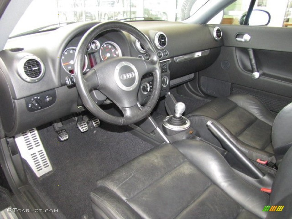Ebony Black Interior 2001 Audi TT 1.8T Coupe Photo #82138896