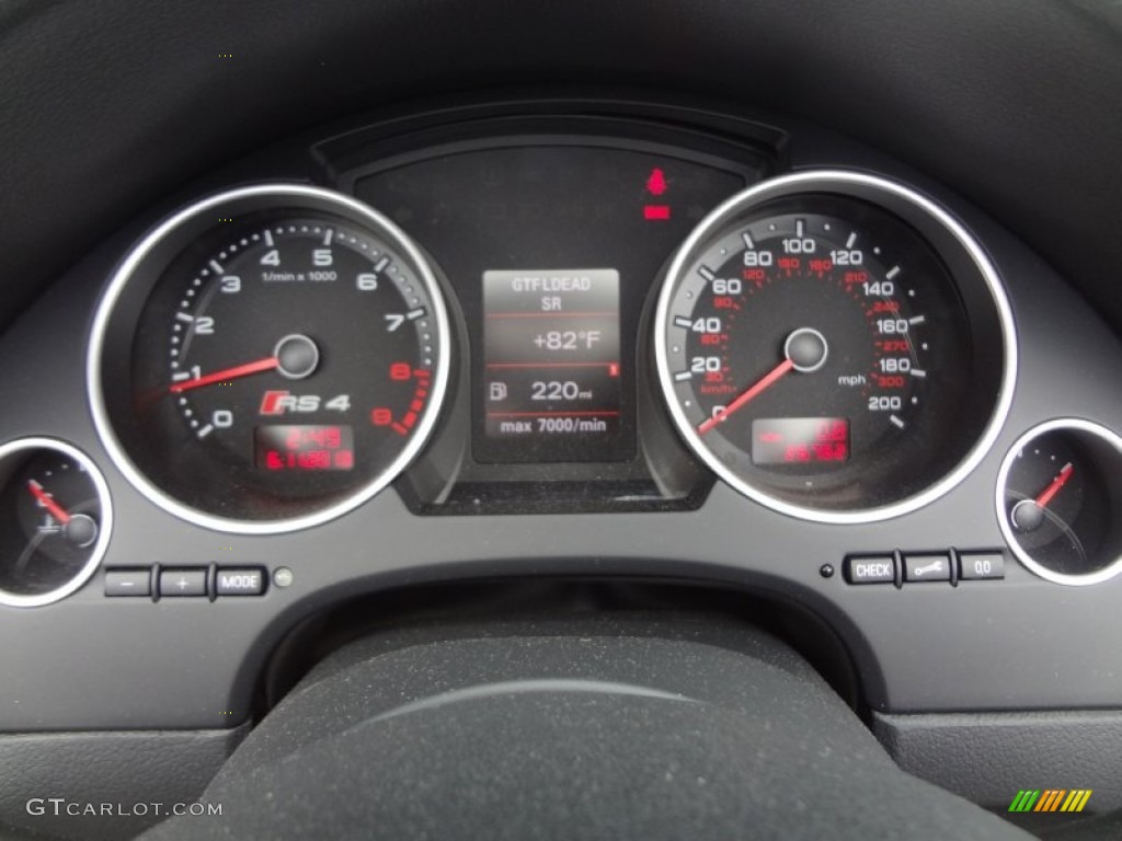 2008 Audi RS4 4.2 quattro Convertible Gauges Photo #82139197