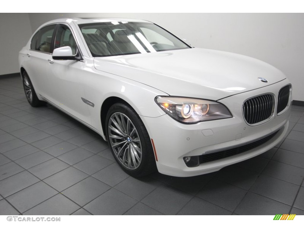 2011 7 Series 750Li Sedan - Mineral White Metallic / Oyster/Black photo #1