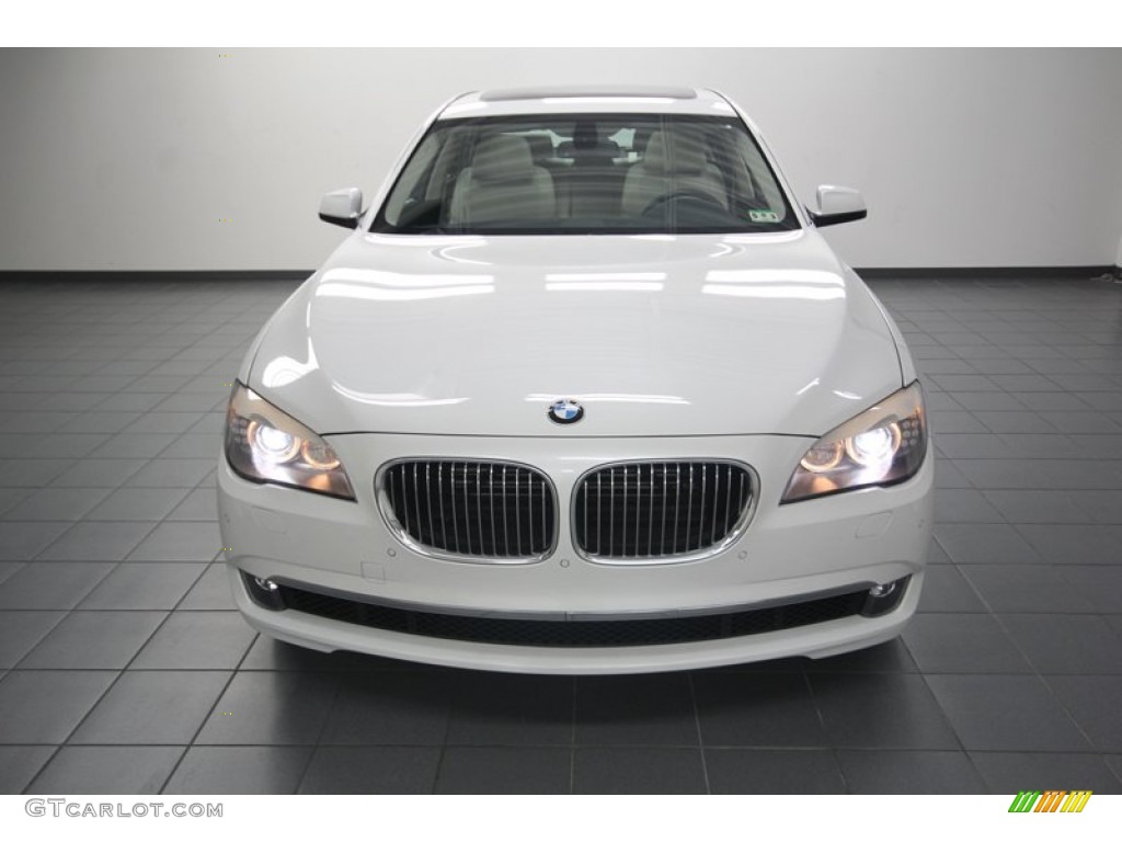 2011 7 Series 750Li Sedan - Mineral White Metallic / Oyster/Black photo #6