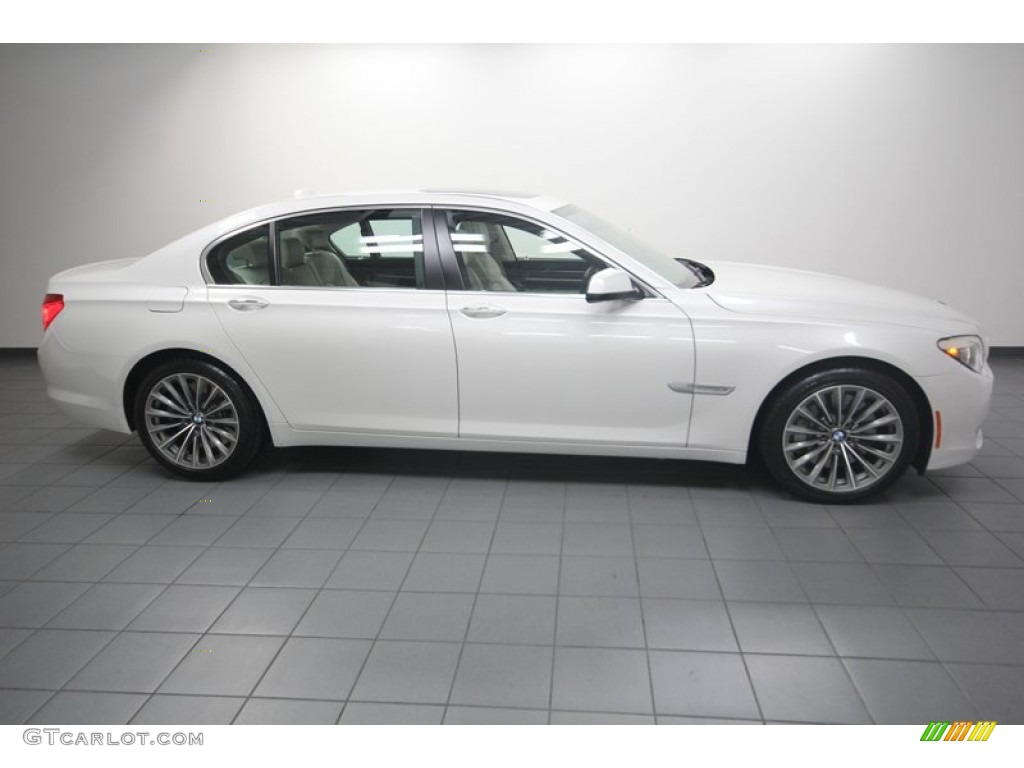 2011 7 Series 750Li Sedan - Mineral White Metallic / Oyster/Black photo #7