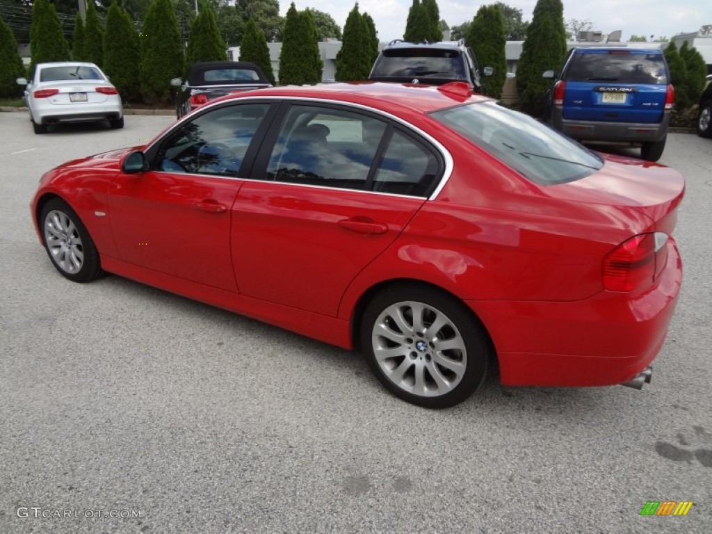 2006 3 Series 330xi Sedan - Electric Red / Black photo #8