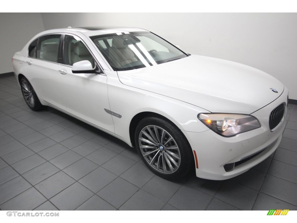 2011 7 Series 750Li Sedan - Mineral White Metallic / Oyster/Black photo #8