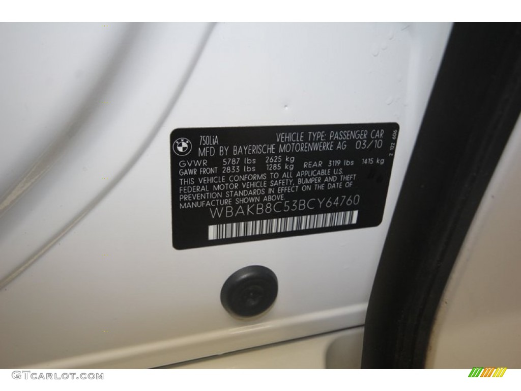 2011 7 Series 750Li Sedan - Mineral White Metallic / Oyster/Black photo #9