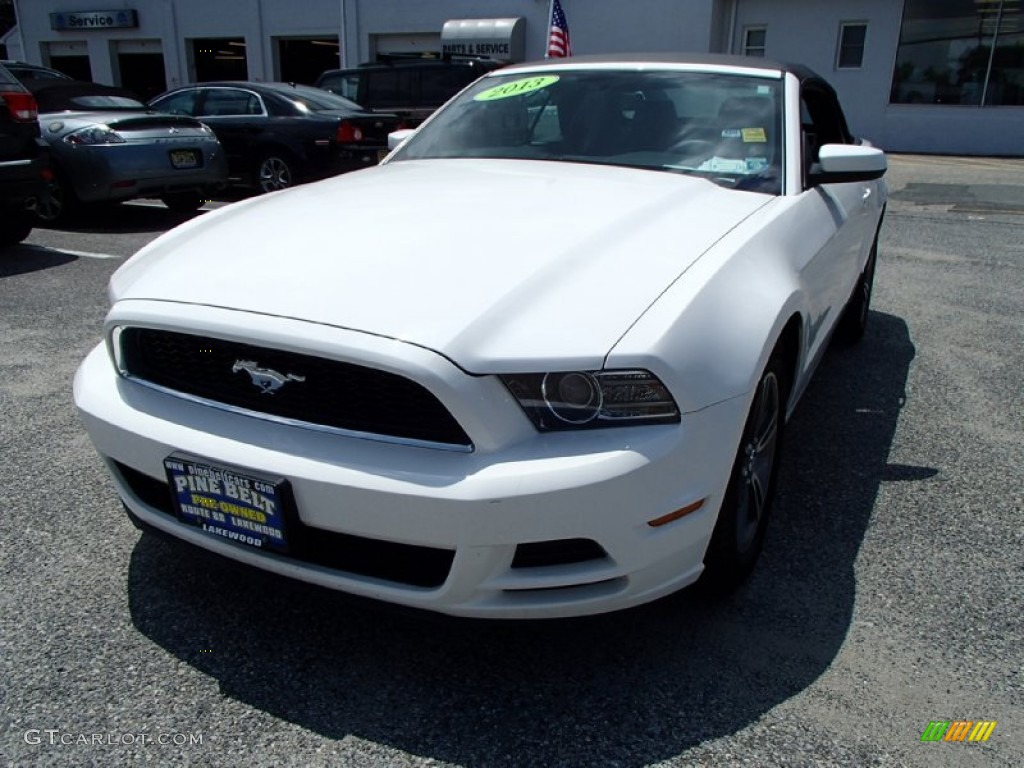 2013 Mustang V6 Premium Convertible - Performance White / Charcoal Black photo #1