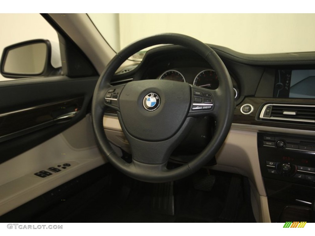 2011 7 Series 750Li Sedan - Mineral White Metallic / Oyster/Black photo #34