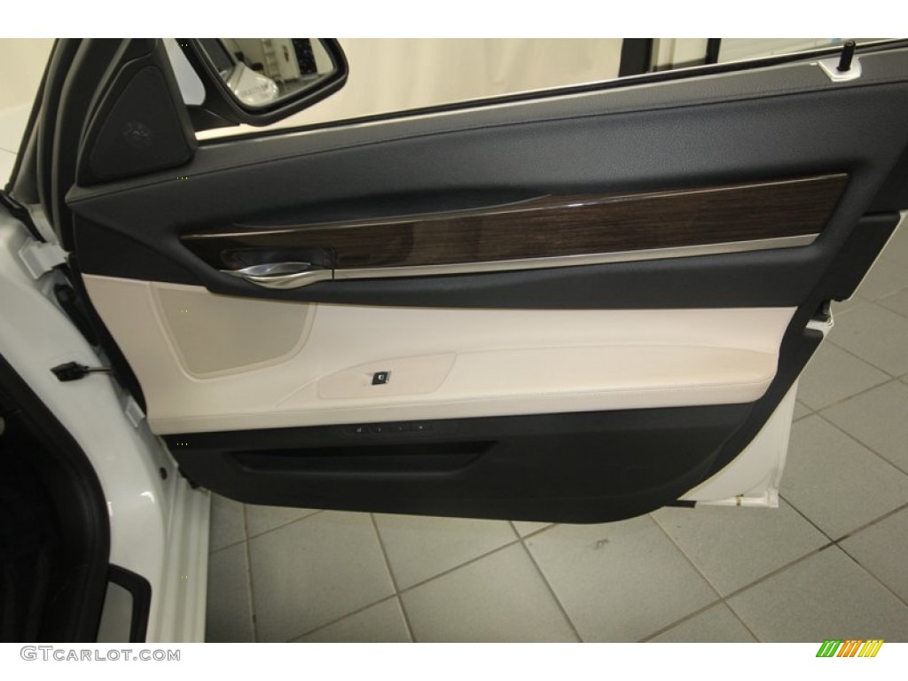 2011 7 Series 750Li Sedan - Mineral White Metallic / Oyster/Black photo #46