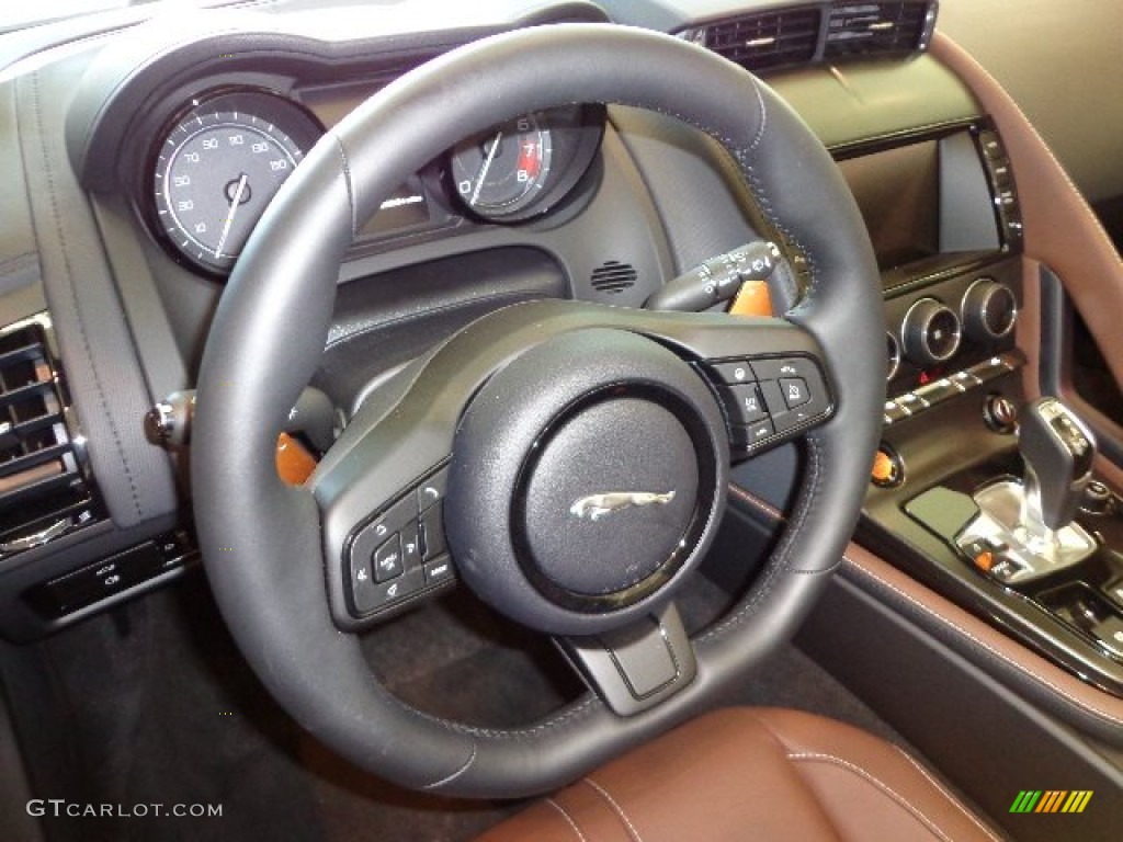 2014 Jaguar F-TYPE S Brogue Steering Wheel Photo #82142994